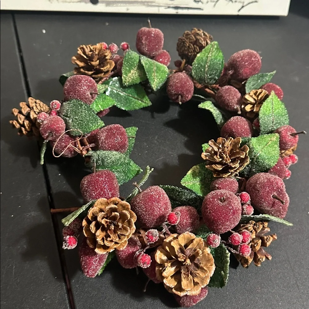 Pier 1 Christmas candle ring 11”